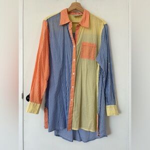 MULTICOLOR STRIPED SHIRT SIZE L